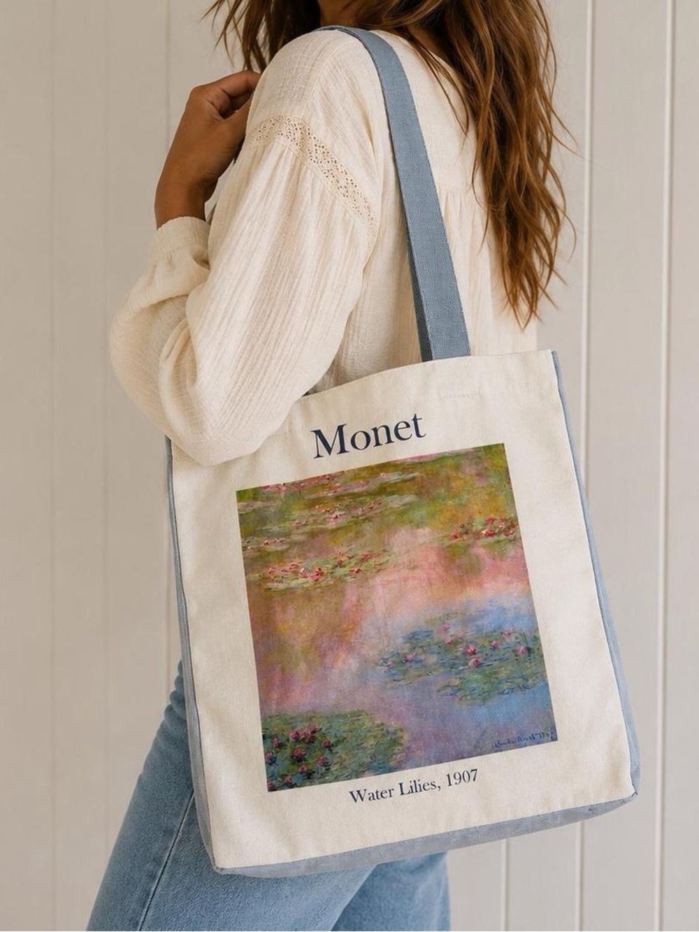 Claude Monet "Water Lilies, 1907" Canvas Tote Bag